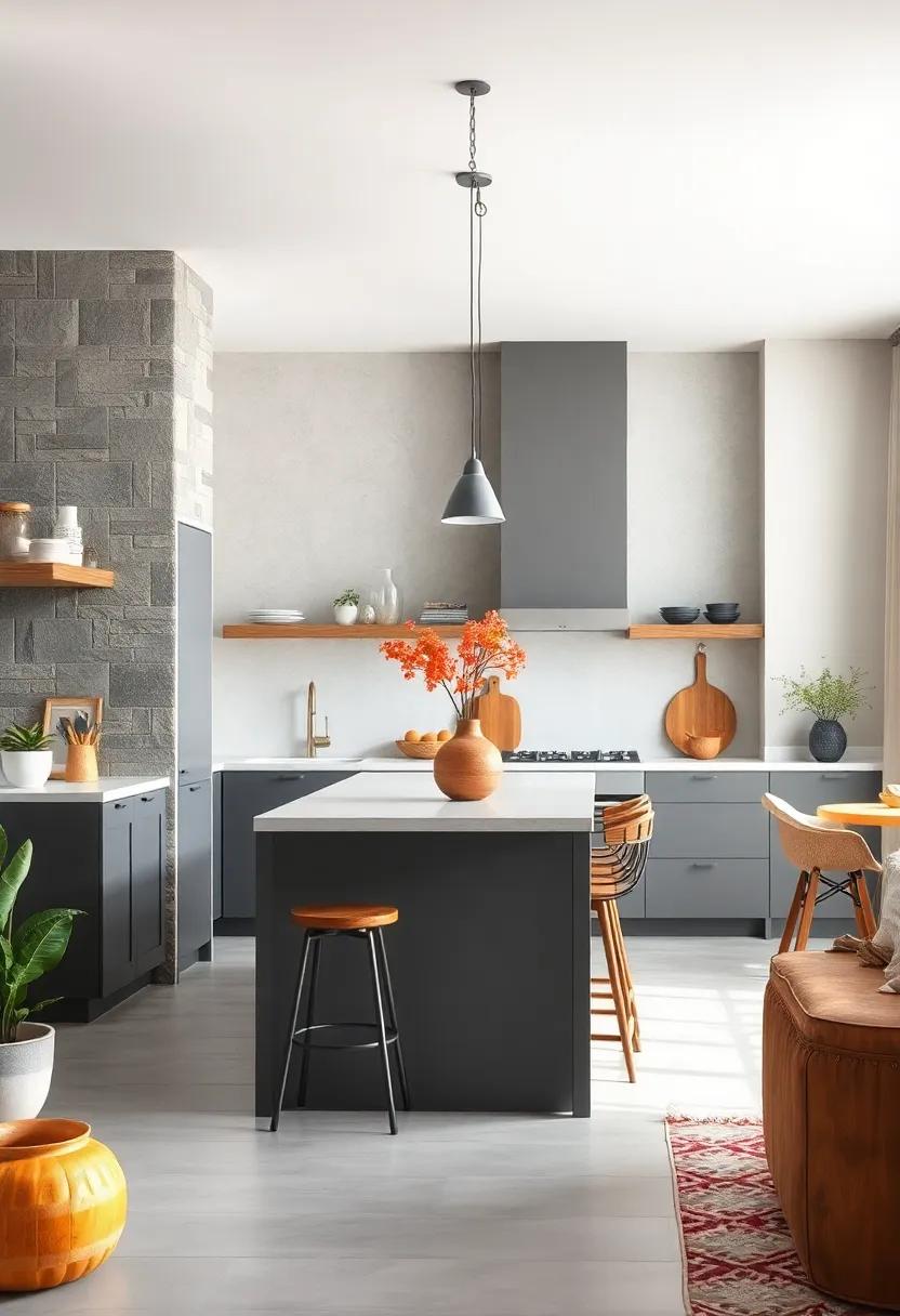 Transitional elements: incorporate transitional ‌design ‌elements‌ that⁢ blend different styles seamlessly, such as rustic wood alongside sleek gray surfaces