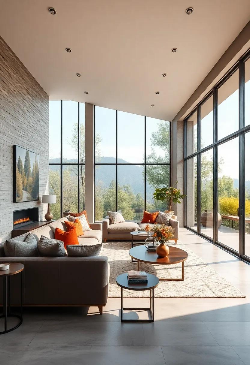 Embrace Nature: ⁢Use floor-to-ceiling windows to create a seamless connection between indoor ⁤and⁤ outdoor spaces, allowing natural light to flood in and providing ‍stunning views ⁤of your ‌surroundings