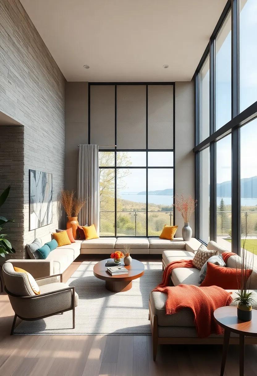 Built-In Benches: Create built-in seating ‌along‌ the⁢ windows to make the most of the ‌stunning ⁣views, offering both⁢ extra seating and a place ⁣for leisurely gazing‌ outdoors