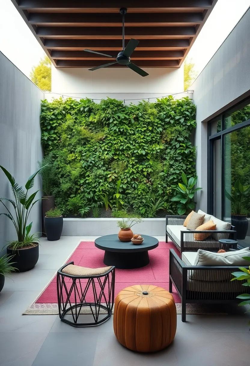 Experience⁣ the balance of nature ⁣and design with a living wall that serves as both a stunning backdrop and ‌a natural⁢ air purifier