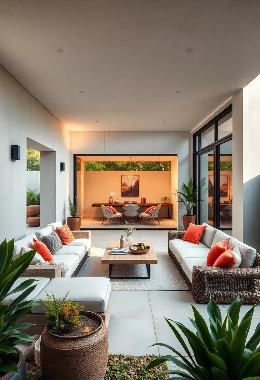 A seamless flow between indoor and outdoor living ​is achieved with ​large⁤ sliding glass doors, creating a cohesive yet minimalist transition