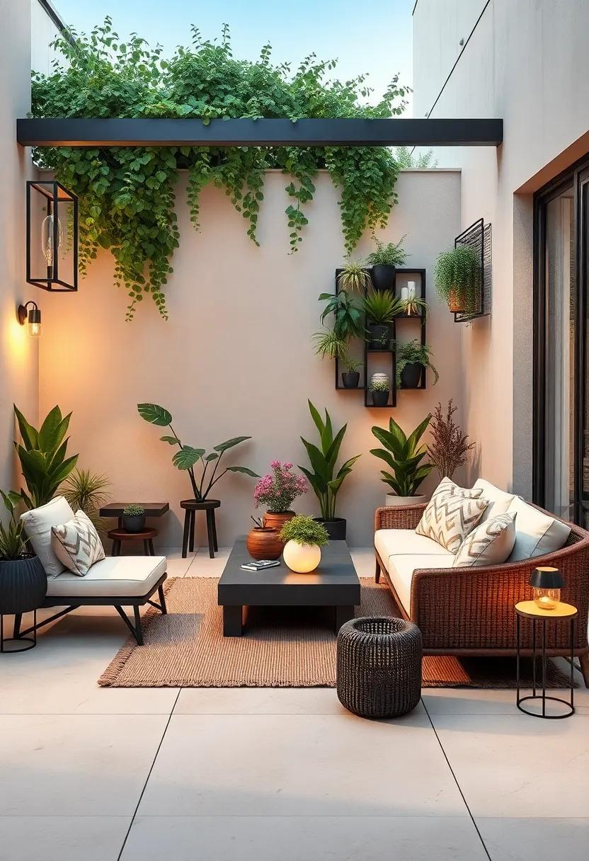 Transform a small balcony ‍into a serene retreat with vertical gardens and ​multi-functional furniture, maximizing even the coziest spaces