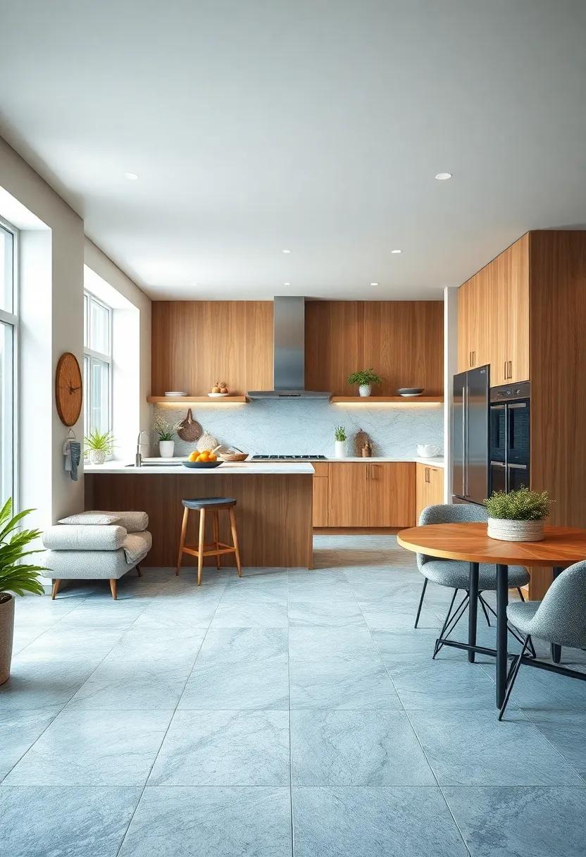 Ocean Blue Quartzite: Dive into the tranquility of ocean ⁢blue quartzite, ‍a fabulous choice for adding a ‍splash of color and depth to your‌ flooring