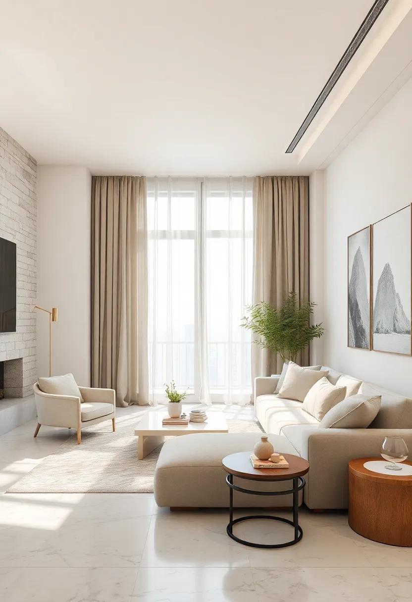 Soft Linen Drapes: Choose light ‍linen‌ curtains in neutral tones to create an airy feel while allowing natural light‌ to filter through gently