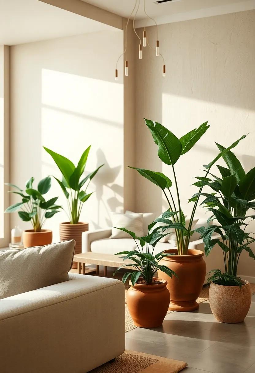 Indoor Plants: Incorporate greenery with potted plants in terracotta or stone pots, adding life and natural beauty to ⁤your ‌home