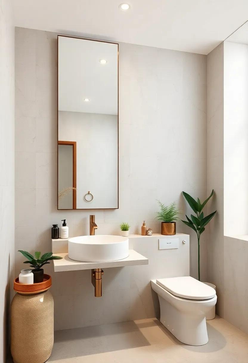 Large Mirrors: Install an oversized mirror​ to‌ maximize light reflection and create an open, airy feel in your small bathroom