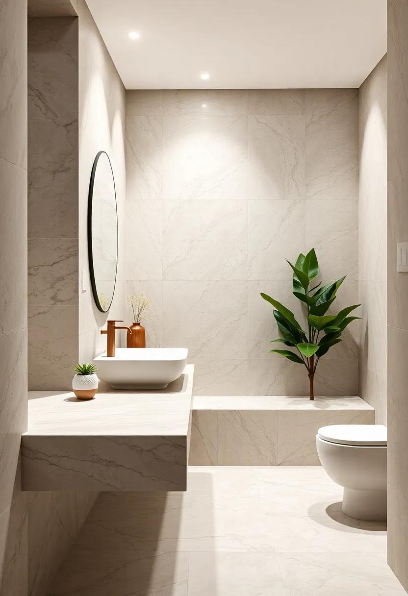 Natural Stone Textures: use marble or⁢ granite‍ surfaces in subtle hues⁤ to add elegance and depth while keeping ⁣the overall⁤ look serene