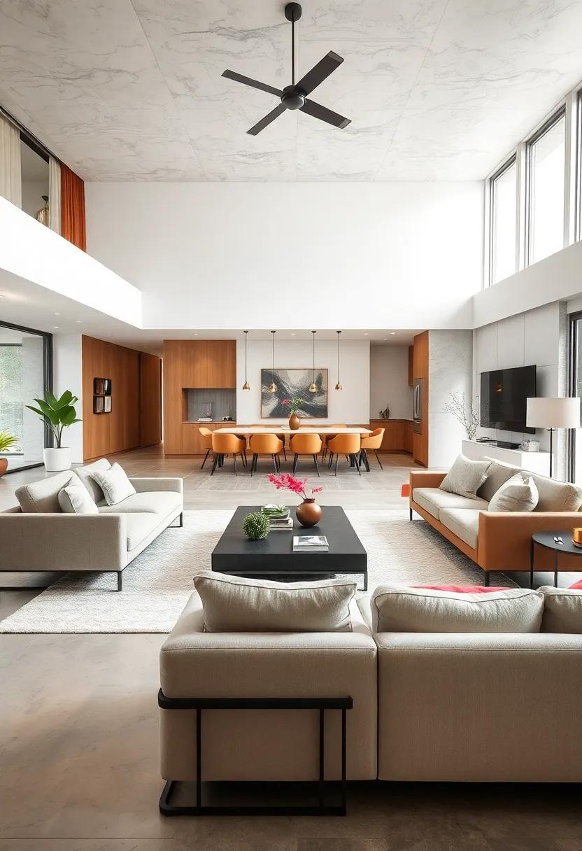 Embrace minimalism: Choose sleek,‌ low-profile ‍furniture that creates a‌ seamless flow and enhances the illusion of space in your open living area