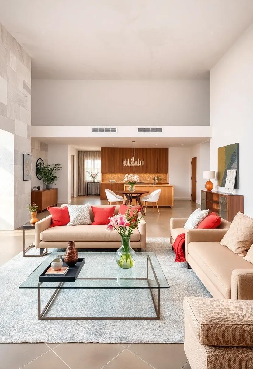 Statement Furniture Pieces: Incorporate eye-catching modern furniture, like a sculptural sofa or vibrant accent chairs, ‍to serve‌ as conversation starters