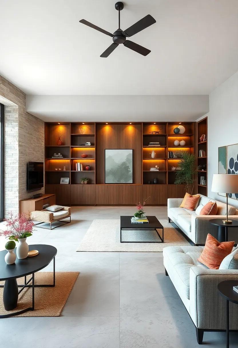 Open Shelving‌ Displays: Replace traditional cabinetry with open shelving to showcase decorative items ​and maintain an ‌airy ‌atmosphere