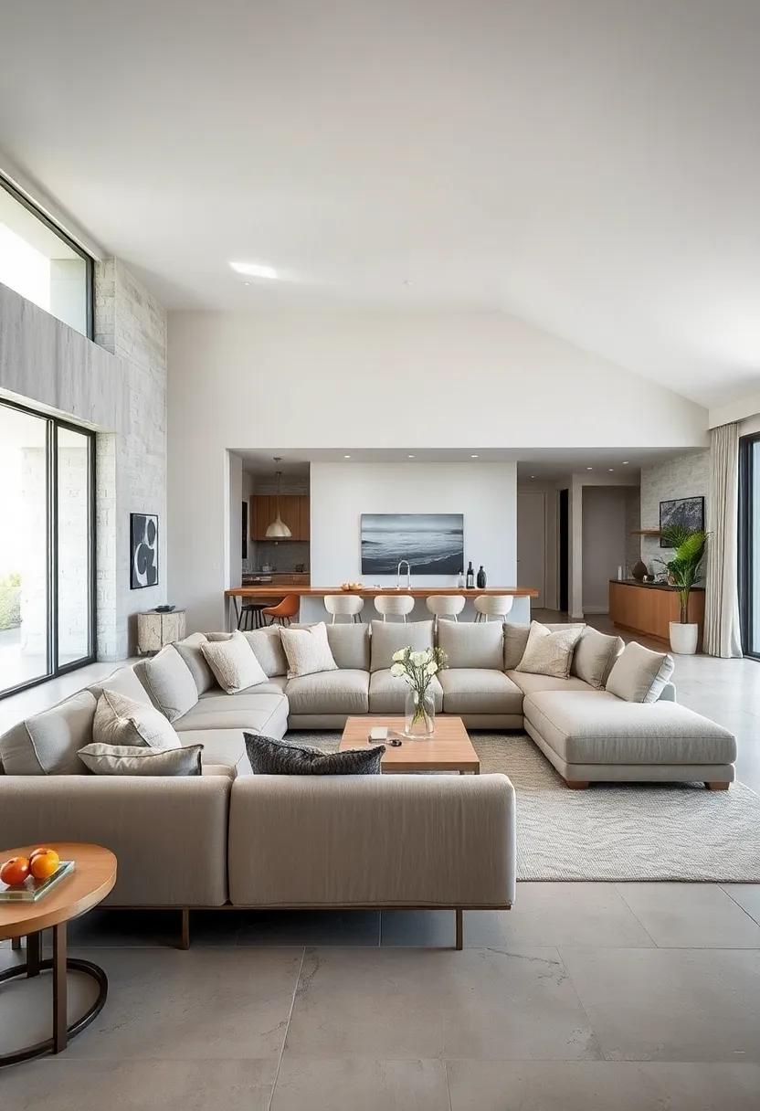 Embrace Minimalism:​ Opt for ⁢a sleek,low-profile ⁣sectional ‍in neutral tones to create an airy,uncluttered space that‍ feels both ⁢spacious and inviting