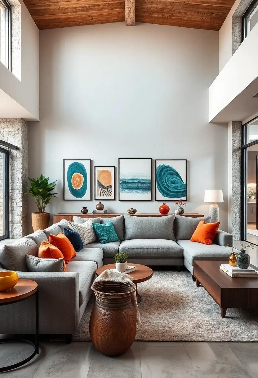 Showcase Artwork: Use the wall behind your sectional as a gallery to showcase your favorite pieces