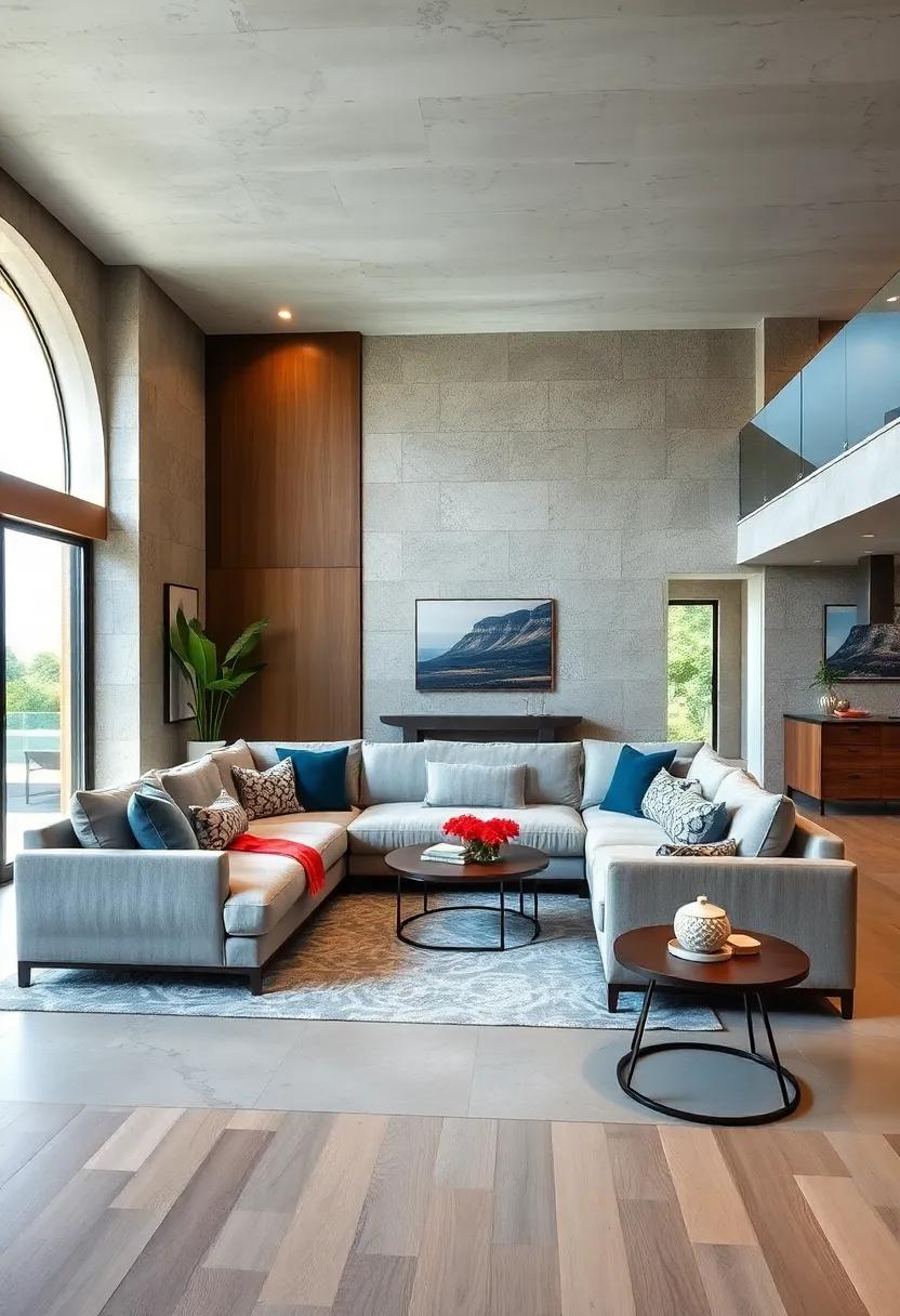 Go L-shaped: an L-shaped sectional can efficiently utilize corner spaces while offering space for lounging