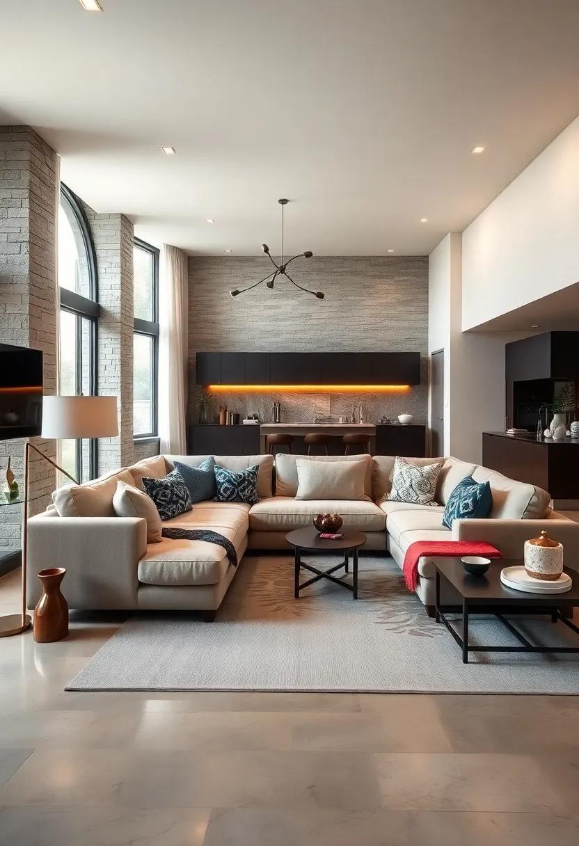 Integrate Technology: Keep your sectional connected with built-in USB ports or smart furniture designs that blend seamlessly with ⁣your open concept ‌layout