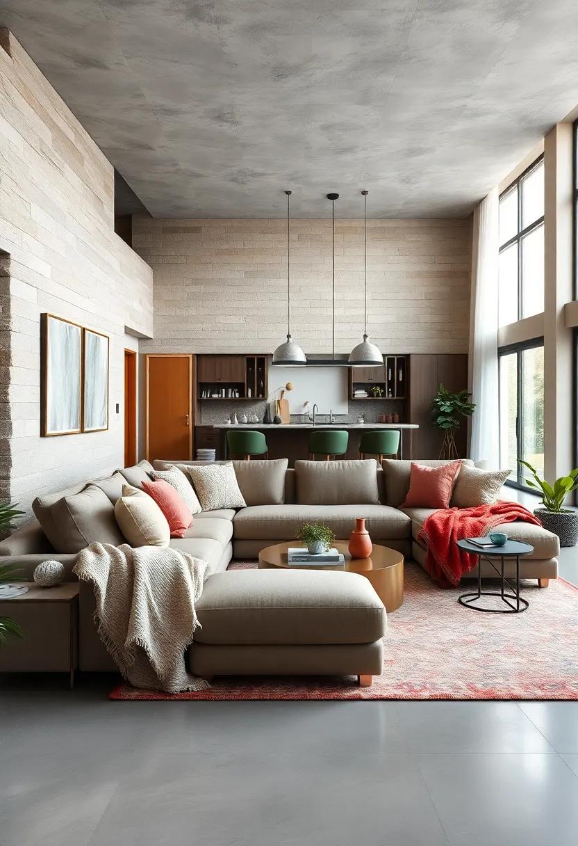 Keep It Cozy:​ Add soft blankets and⁣ cushions to your sectional ‍to create an inviting,relaxed atmosphere that encourages ‌lounging and connection within the open ​layout