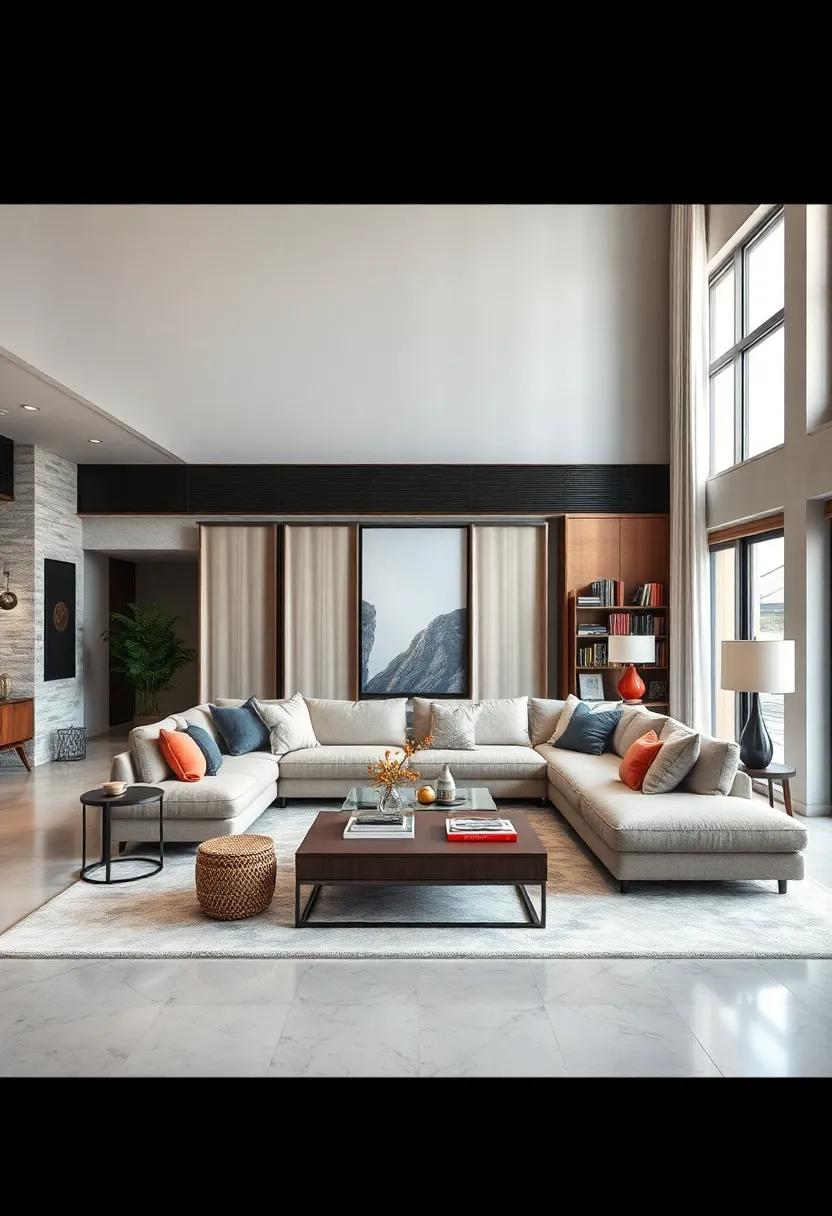 Incorporate Soft Dividers: Use folding screens or bookcases near your‌ sectional to subtly separate areas while ‌still maintaining an open feel