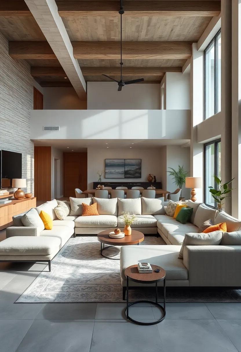 Go⁢ Low ⁢with Settings: A low-profile sectional can make‌ the ceiling feel higher and the ​room more ‌open, especially when combined with light-colored walls