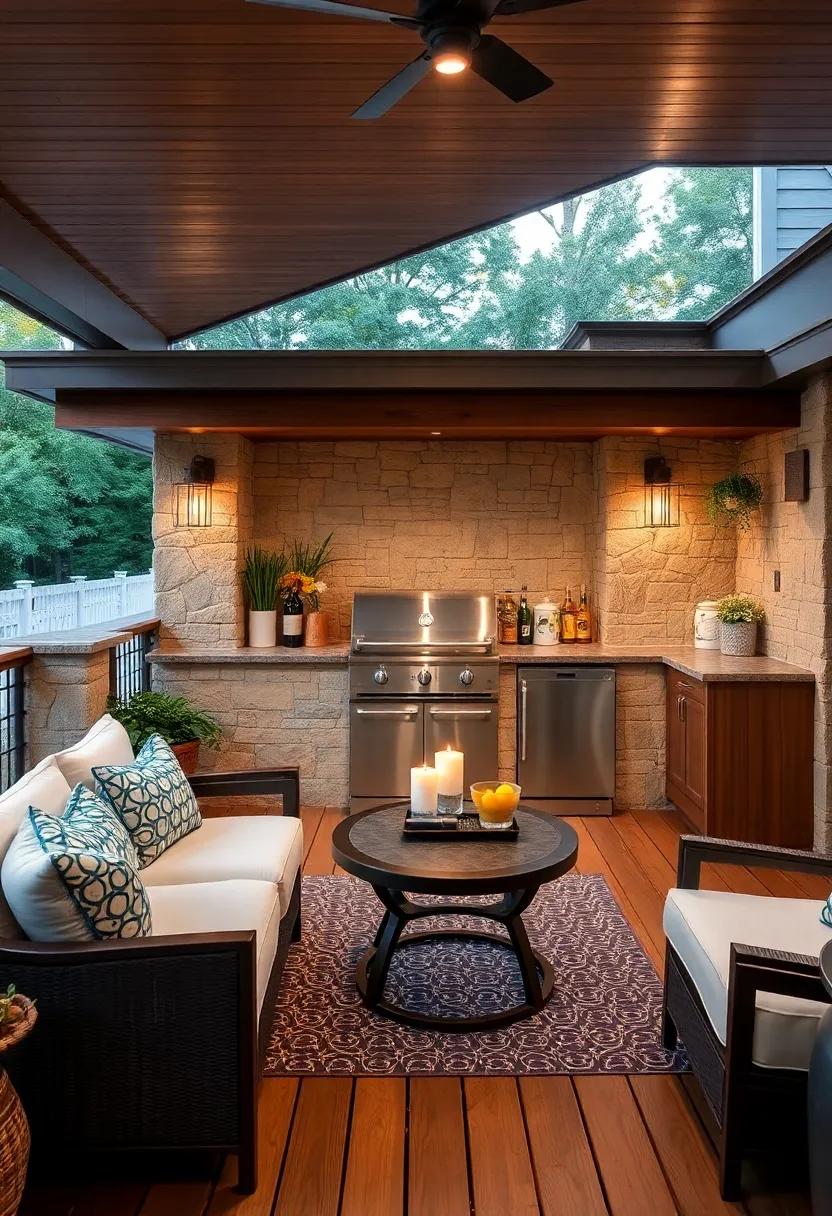 Gourmet Grill Station:⁤ Design a​ dedicated​ grill area with a high-end ‌barbeque setup, perfect for meat⁤ lovers who enjoy cooking in a sociable outdoor setting