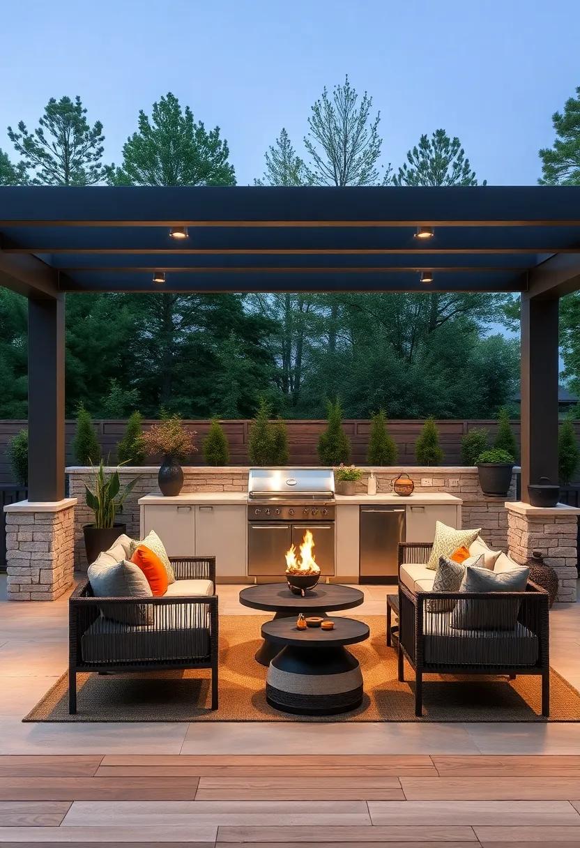 Modern Minimalism: Opt for sleek lines and a monochromatic⁤ color palette in your outdoor kitchen to achieve⁤ a stylish yet simple look, perfect‍ for contemporary⁢ homes