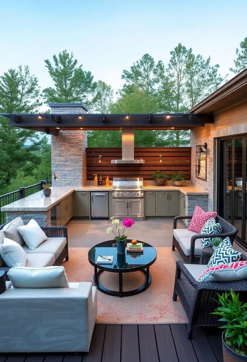Multi-Level Deck kitchens: Create multiple tiers in your outdoor kitchen design,allowing for distinct cooking,dining,and lounging areas that cater to ⁢various activities