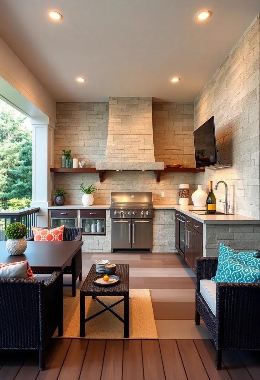 Natural Stone Elegance: Elevate your outdoor kitchen aesthetics with⁣ natural stone countertops and backsplashes that add texture and a ⁣touch of ⁣elegance