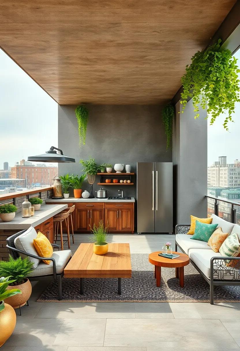 Rooftop Garden Kitchen: If ⁣space is limited, transform your rooftop deck into a lush outdoor kitchen, bringing greenery and fresh herbs within reach, while enjoying ​an urban view