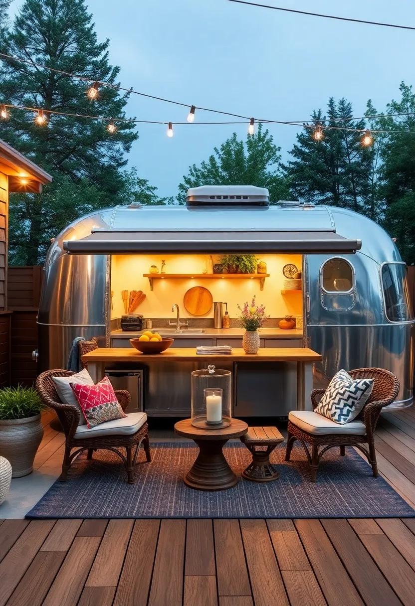 Vintage airstream ⁢Kitchen: Transform a vintage Airstream trailer into a‌ unique ​outdoor kitchen that serves as a ​conversation starter and a functional cooking space