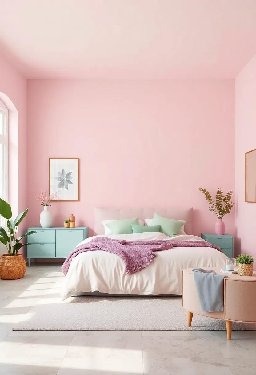 Embrace Soothing Shades: ⁢Choose a palette of soft‌ pinks, lavenders, mint greens, and baby ​blues to set a calming tone for ⁣your bedroom