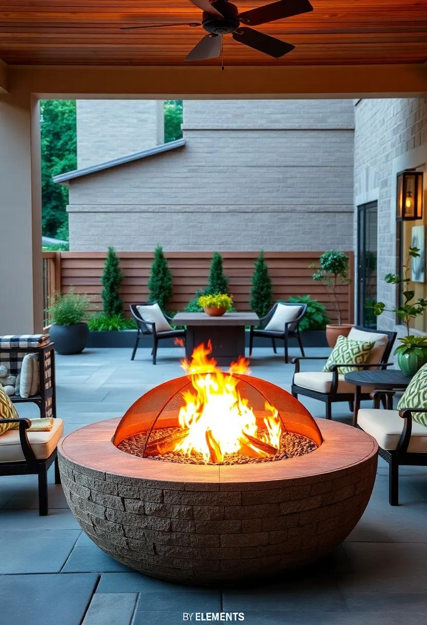 Sphere Fire Pit ⁣by Elements:⁤ This eye-catching sphere design provides a 360-degree⁤ view of the flames while its ‌safety screen keeps‍ sparks contained for ⁣safe enjoyment