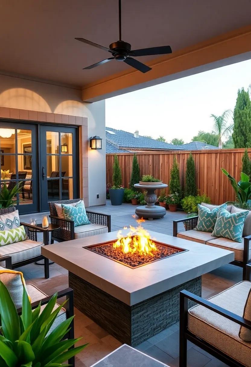 BALI OUTDOORS Fire Pit Table: This‍ versatile fire pit table combines ​functionality and aesthetics,⁢ featuring a safety screen ⁤that protects guests from ​sparks during ⁣those ‍chilly evenings