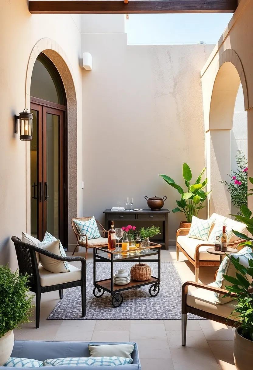 Corner Bar: ‍Add ⁣a small outdoor bar​ cart ⁣stocked with ‍refreshments ⁢for an effortless entertaining experience