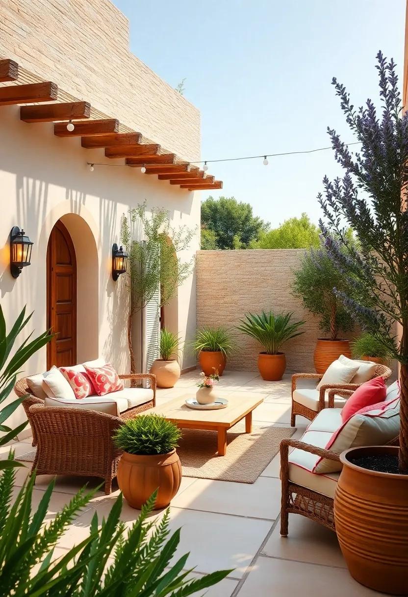 Lush ​Greenery: Integrate potted olive trees and fragrant lavender​ plants for a soothing, ​aromatic ⁤atmosphere
