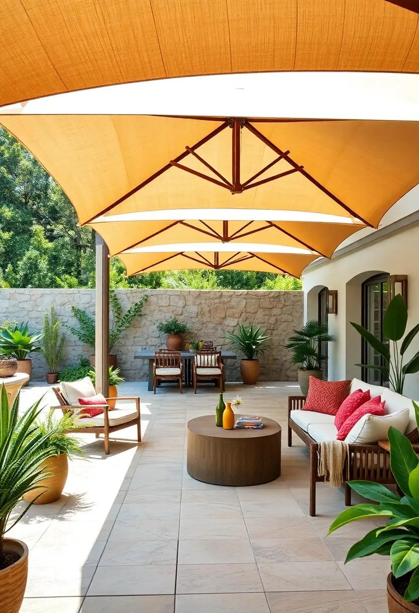 Shade Umbrellas: Use large, stylish umbrellas⁤ to create shady retreats while​ lounging on sunny ‍days