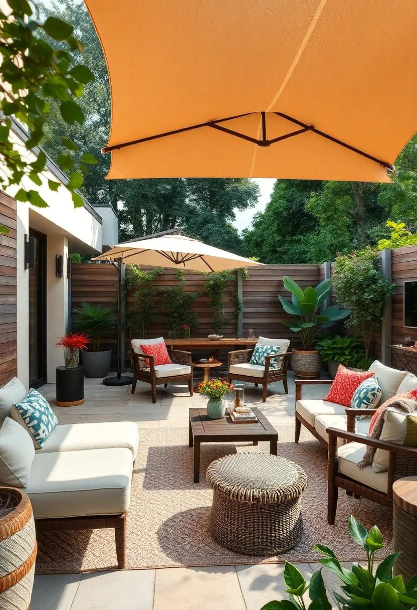 Shade Solutions: Discover modern solutions⁢ for sun protection, including stylish umbrellas and pergolas‍ that enhance your⁢ patio's ⁣design