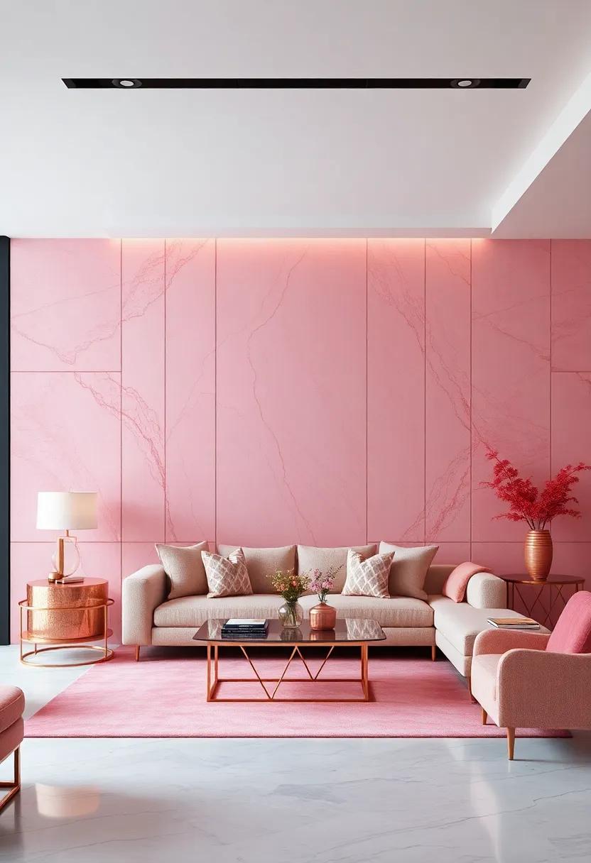 Celebrate ‍the sophistication⁢ of a rose ​gold⁢ and pink home office, where ‌chic decor and inspiring artwork motivate creativity and productivity