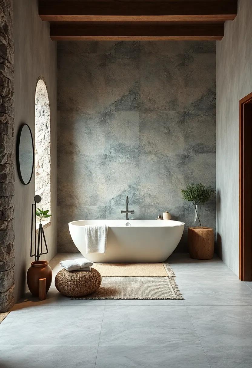 Layered Textures: Combine rough and soft materials like smooth tiles ⁤with plush towels ‌for a visually rich and inviting space