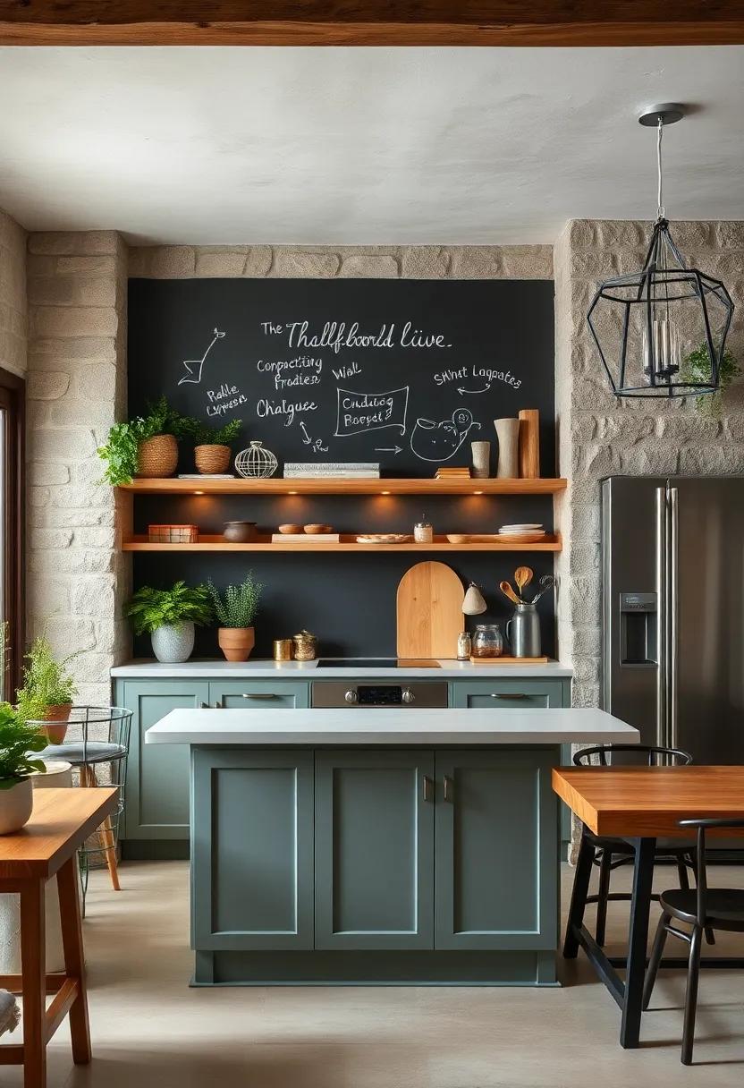 Chalkboard wall: Create a⁣ chalkboard wall for ‌notes, recipes,⁣ or family messages, combining functionality​ with a ​charming farmhouse touch