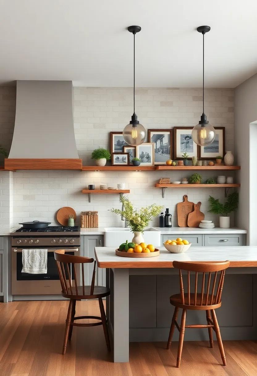 Family Photos: Display a gallery of framed family⁤ photos or vintage snapshots that personalize your kitchen and create a homely feel