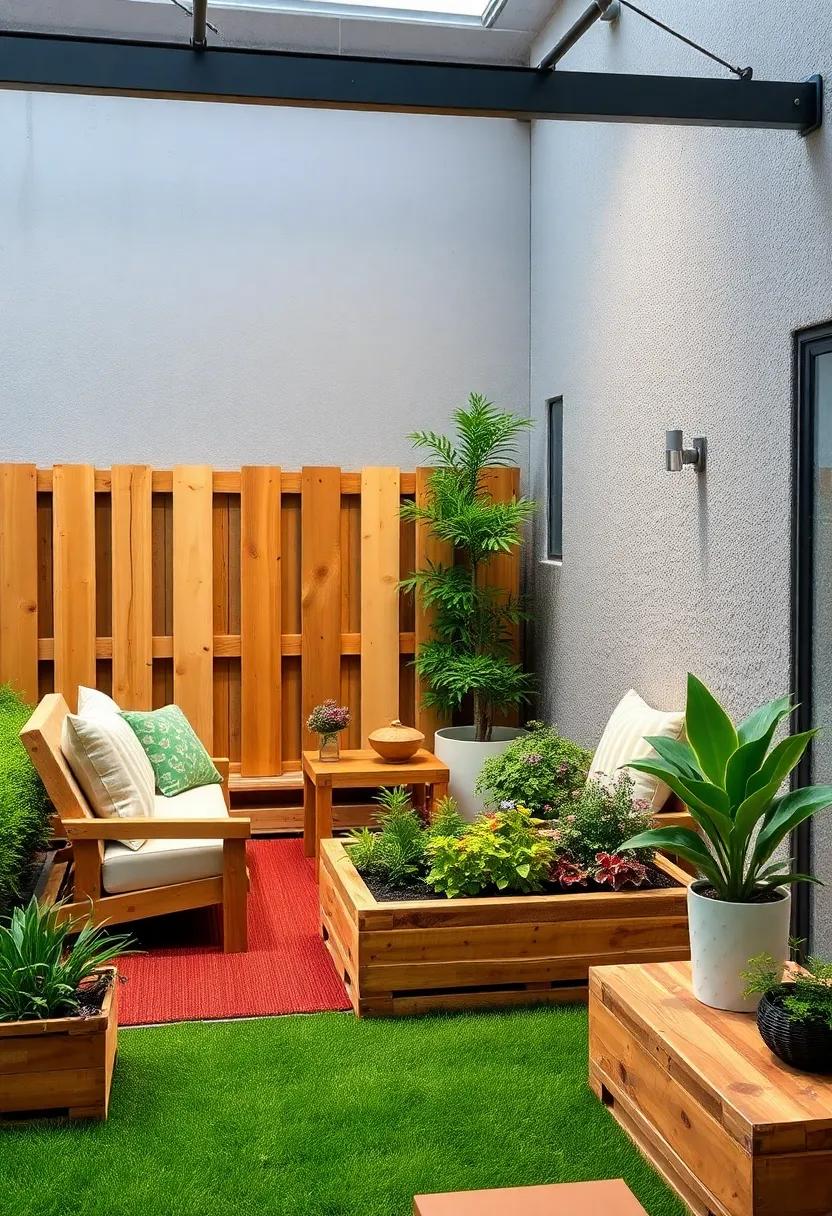 Eco-Friendly Pallet Fence Garden Bed: Form a wooden fence that doubles as a raised garden bed using pallets, offering a sustainable solution that’s beautiful and useful