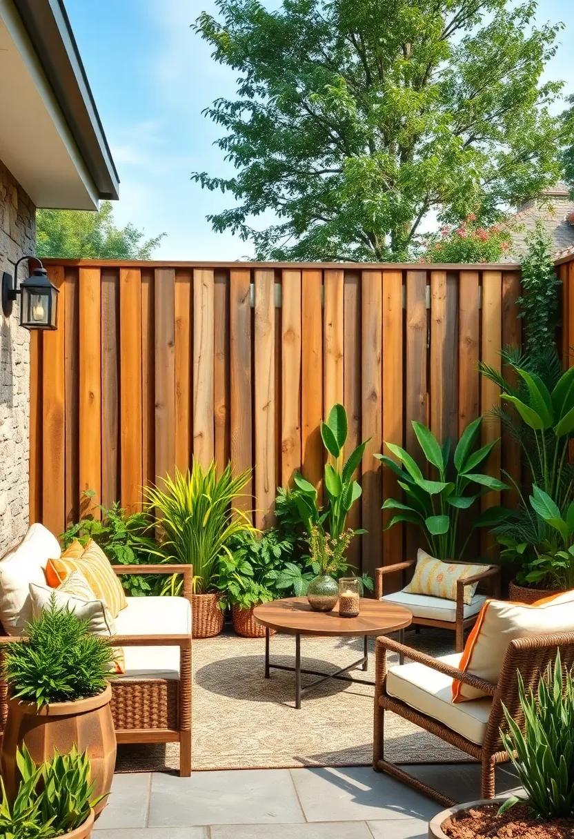 Reclaimed Wood Fence Panels: opt for reclaimed wood panels to construct a sustainable fence that tells a story while enclosing your garden space beautifully