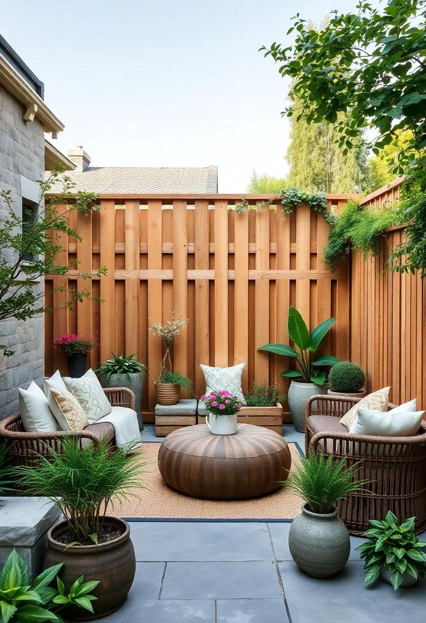 Garden Trellis Fence: Incorporate a trellis into your fence design for a dual purpose structure that supports climbing plants while framing your garden delightfully