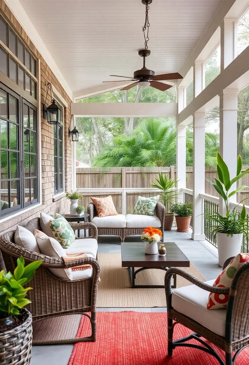 Install a Daybed: Use‍ a large, cushioned wicker daybed as a focal point, perfect for lounging and​ napping while enjoying the fresh air