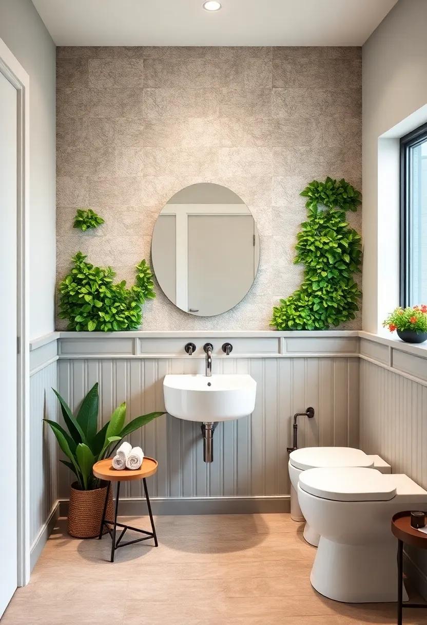 Bring in green elements with living wall wainscoting that combines nature and modernity,creating a fresh and revitalizing escape