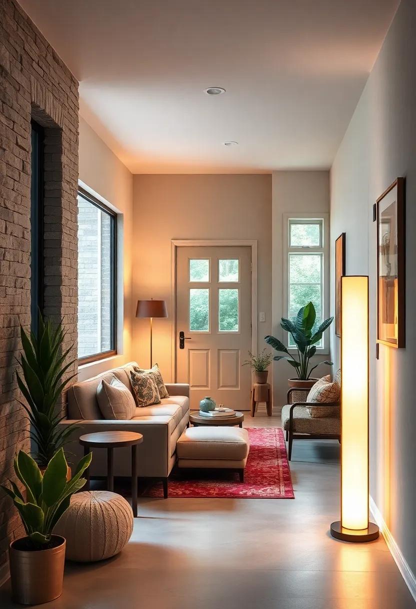 Floor⁤ lamps for Added Height: Use a tall floor ‍lamp to illuminate dark ⁢corners⁣ and provide layers⁤ of light in your‍ entry space