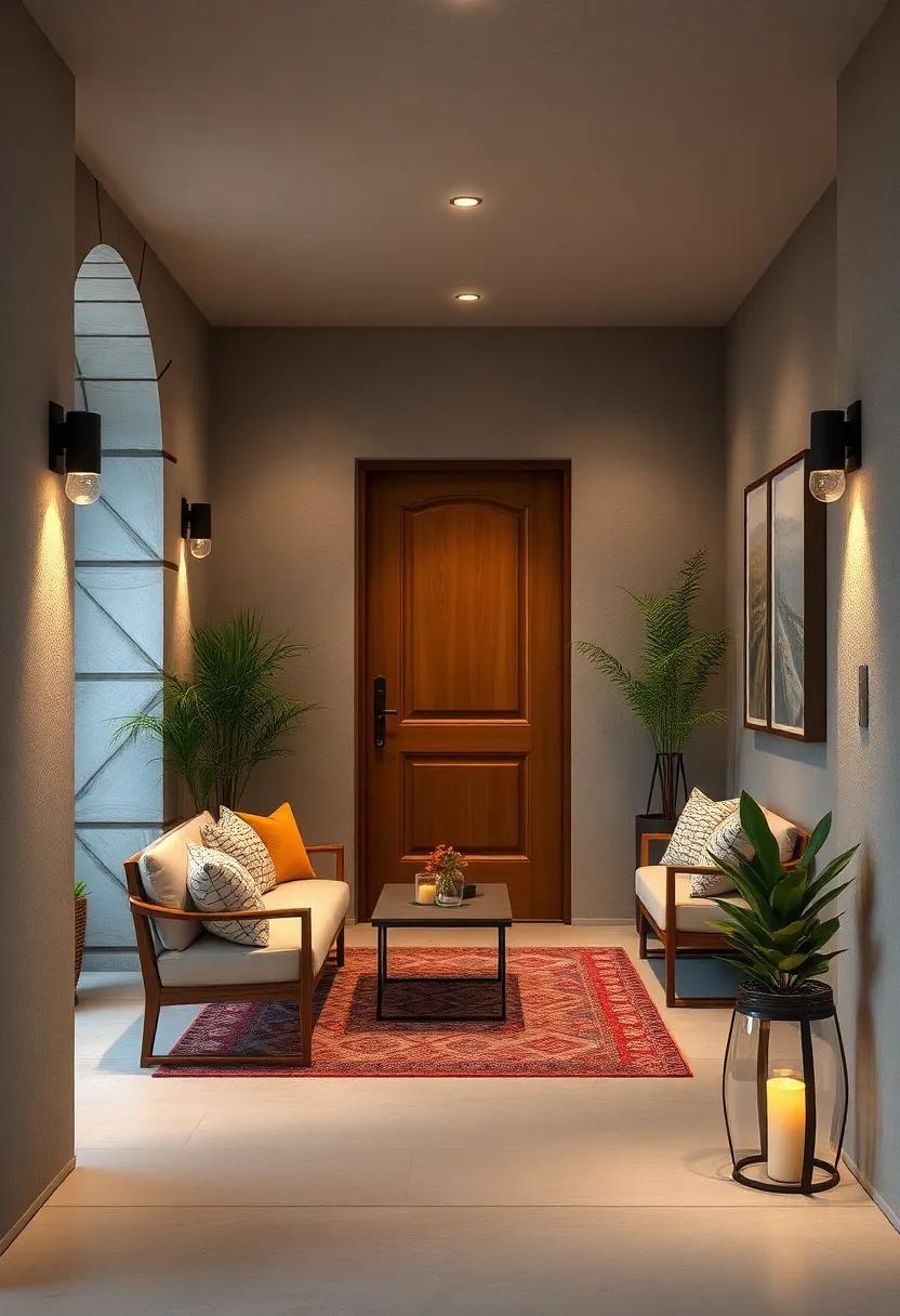 Seasonal Decor⁢ Integration: Adjust your lighting with seasonal⁢ decorations, using ⁤colored‌ string​ lights during ⁢the holidays to create a festive entrance