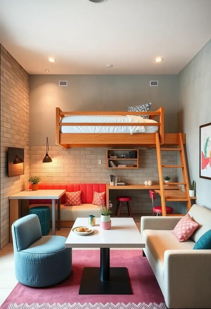 A retro diner-themed room where a loft bed resembles a classic booth, and a fun play area below invites kids to serve up delicious pretend meals and desserts