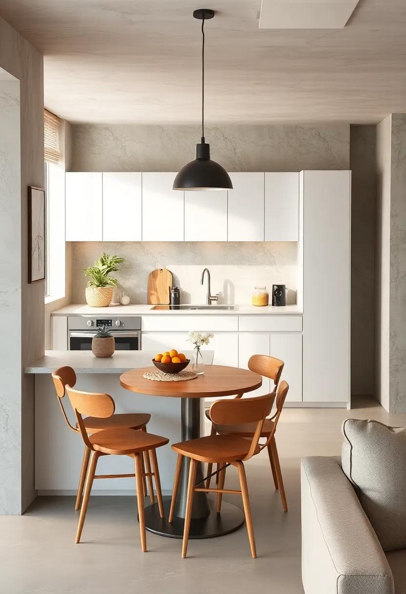 Eat-in Kitchen: Transform a small section of your kitchen into an eat-in space with a compact breakfast bar that offers comfort and convenience