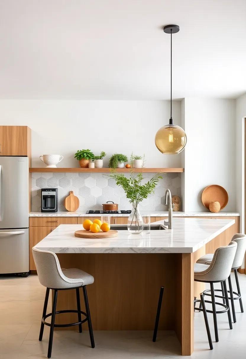 Seasonal Decor: Change the decor around your breakfast bar seasonally to keep it fresh and engaging, enhancing your kitchen aesthetic year-round