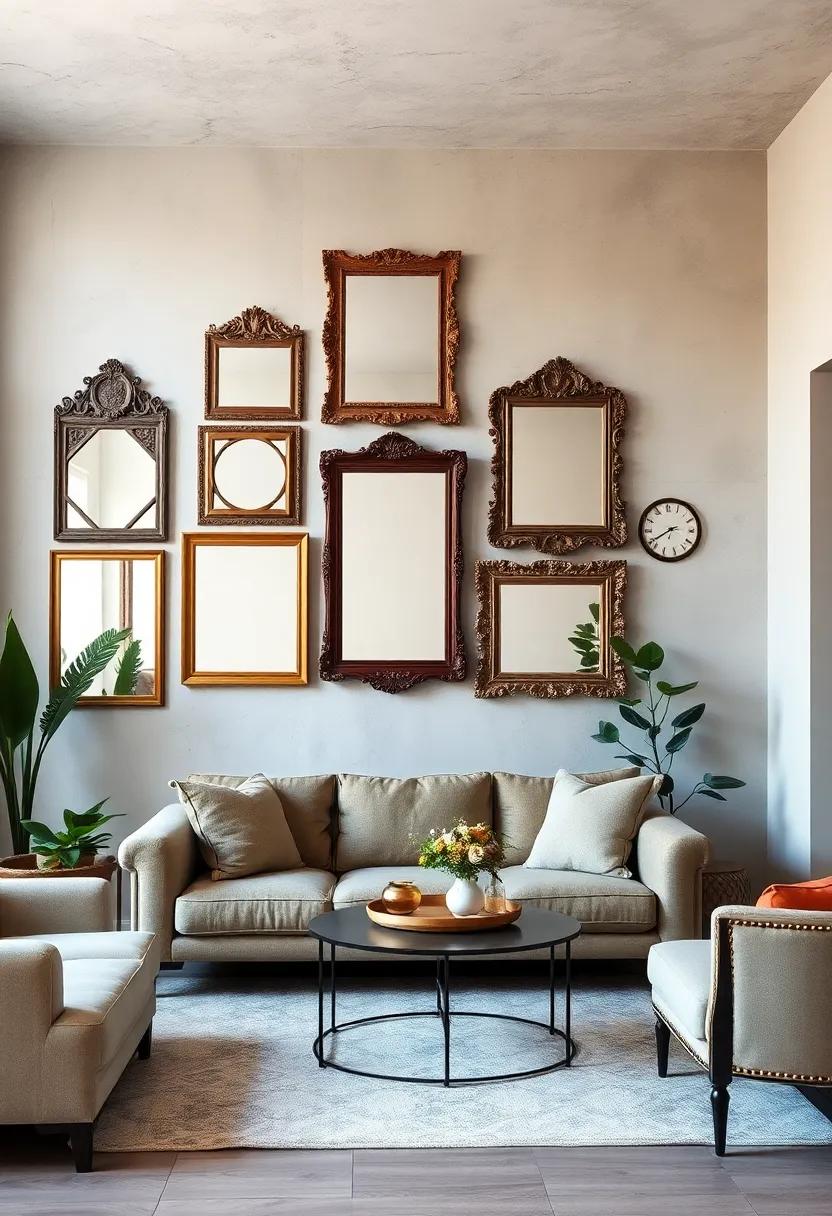 Vintage Frames: Repurpose ornate‌ antique frames and add‍ mirrors for‌ a charming,⁣ eclectic look that reflects your style
