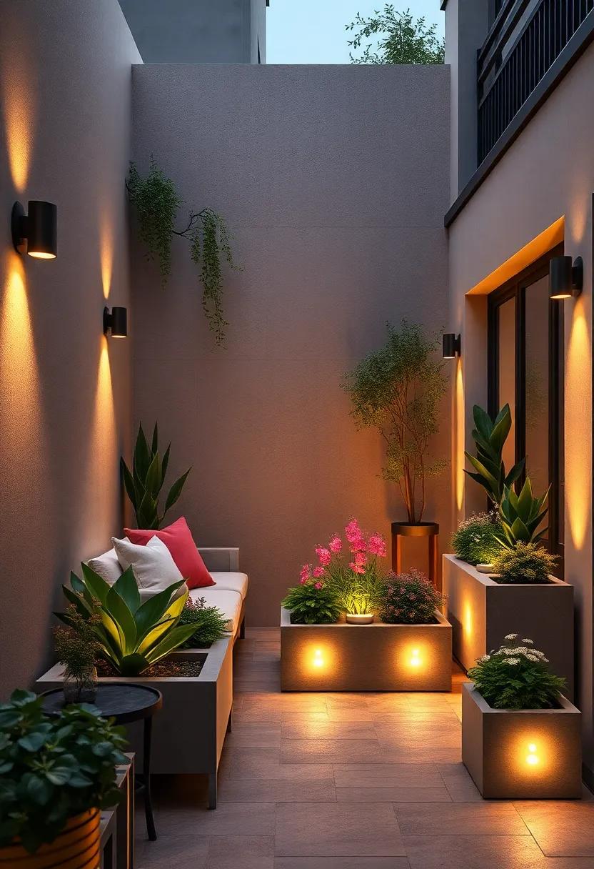 Planter Box Illumination: Stylish planter boxes fitted with ⁣subtle lighting ​that casts a soft glow on flowers and foliage, transforming a small space into a vibrant garden at dusk